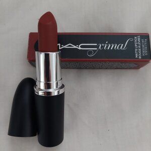 Mac Ximal Sleek Satin Lipstick Rouge #688 GO RETRO new in box full size DARK RED